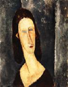 Blue Eyes ( Portrait of Madame Jeanne Hebuterne ) Amedeo Modigliani